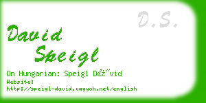 david speigl business card